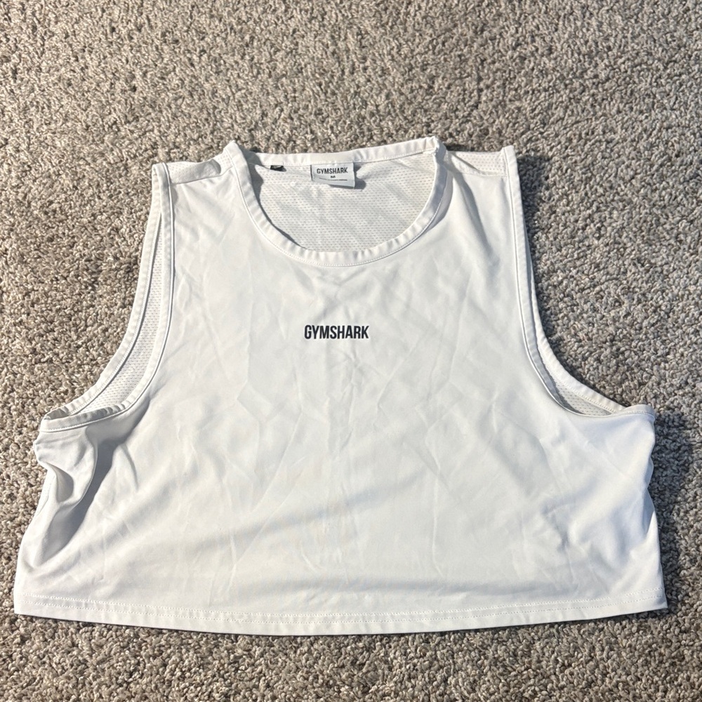 Gymshark White Women's Cropped Tank Top